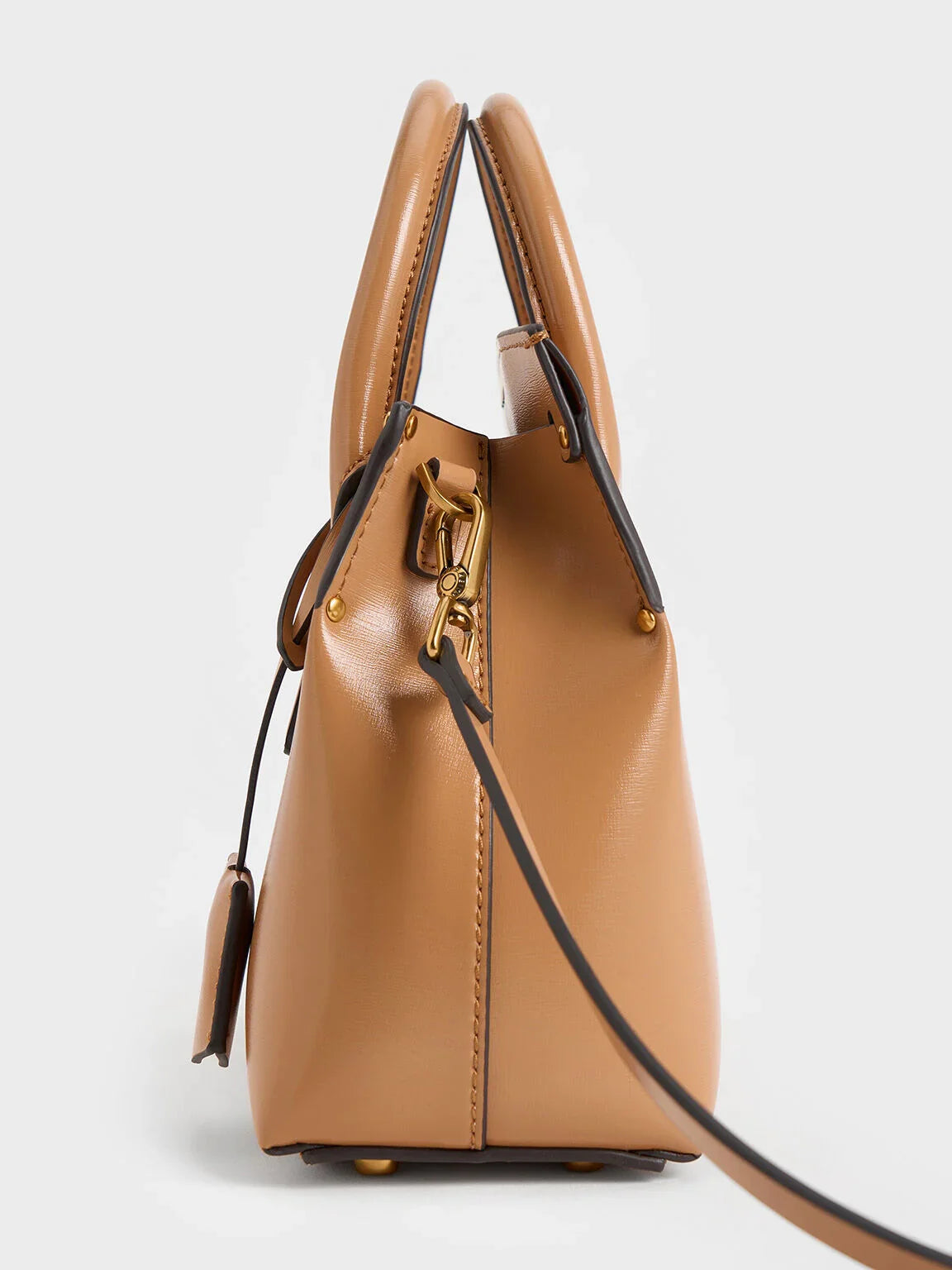 Charles & Ke*th - Rene Structured Top Handle Bag - Toffee