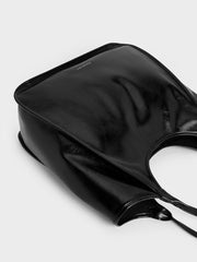 Charles & Ke*th -  Sianna Crinkle-Effect Slouchy Tote Bag - Black