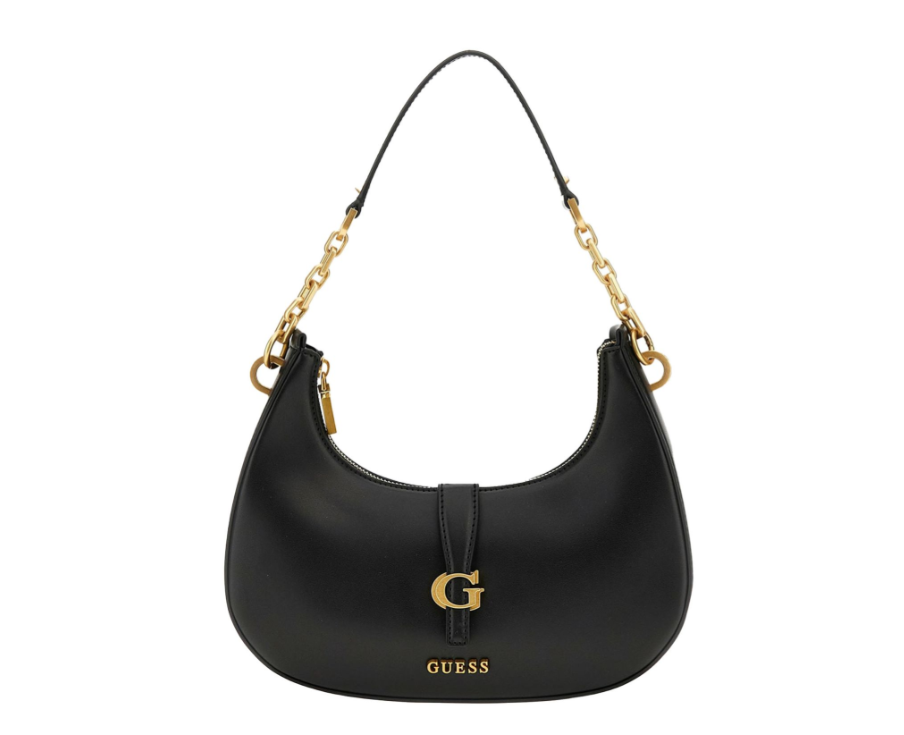Gues* - Kuba top zip shoulder bag- Brown