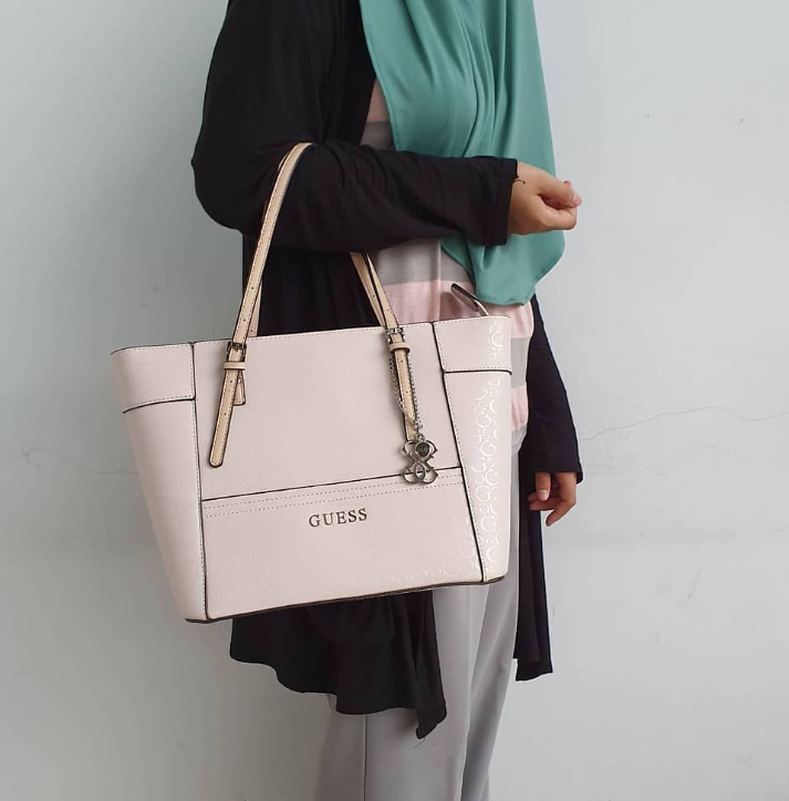 Gues* - Delaney small classic tote bag - Pink