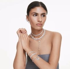 Swar*vski - x Arian* Grande Bracelet Crystal pearl Round cut White Rhodium plated - 5720870