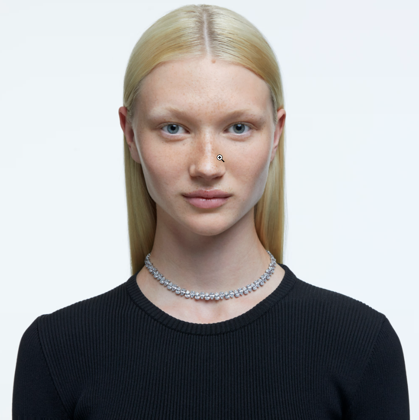 Swar*vski - Matrix Tennis necklace Pear cut, White, Rhodium plated - 5662277