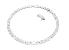 Swar*vski - Matrix Tennis necklace Pear cut, White, Rhodium plated - 5662277