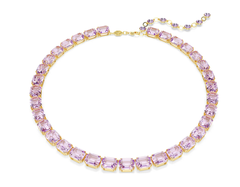 Swar*vski - Millenia Tennis necklace Octagon cut, Purple, Gold-tone plated - 5705754