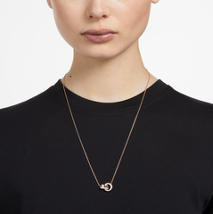 Swar*vski - Hollow pendant Interlocking loop, Rose Gold - 5636496