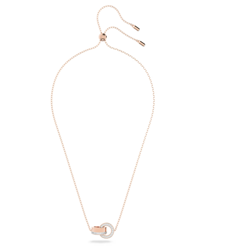 Swar*vski - Hollow pendant Interlocking loop, Rose Gold - 5636496