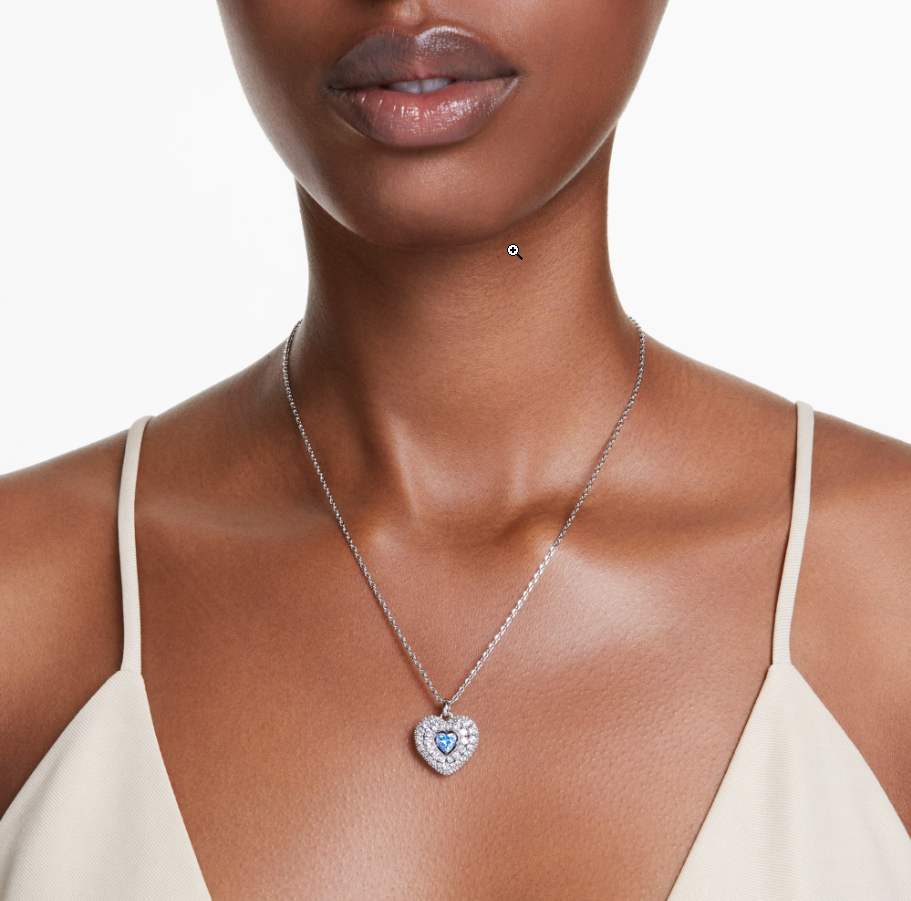 Swar*vski - Hyperbola pendant Heart, Blue, Rhodium plated - 5680403