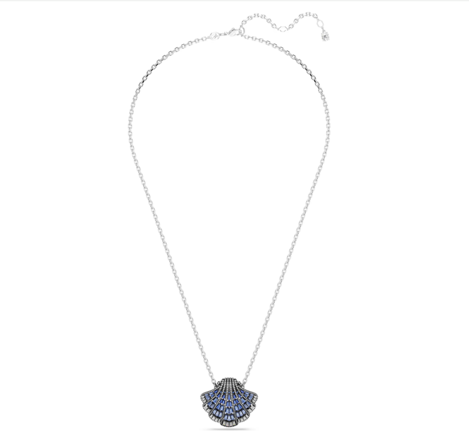 Swar*vski - Idyllia pendant and brooch Shell, Long, Blue, Mixed metal finish - 5683032