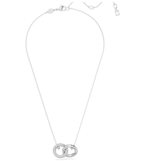 Swar*vski - Dextera Pendant, Intertwined Hoop, White, Rhodium Plated - 5670251