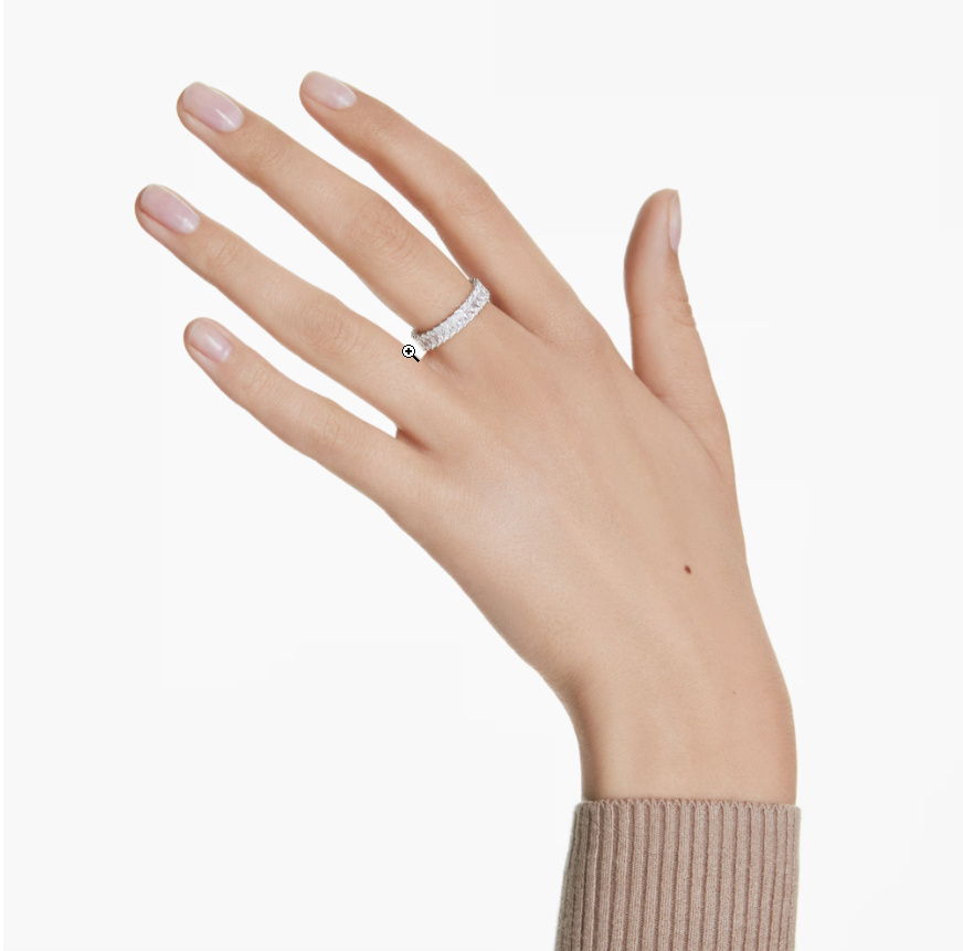Swar*vski - Matrix ring Baguette cut, White, Silver-tone finish - 5714333