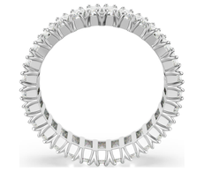 Swar*vski - Matrix ring Baguette cut, White, Silver-tone finish - 5714333