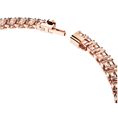 Swar*vski - Matrix Tennis bracelet Round cut, White, Rose gold-tone plated - 5657657