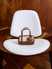 Charles & Ke*th - Enola Canvas Two-Tone Bowling Bag - Chocolate