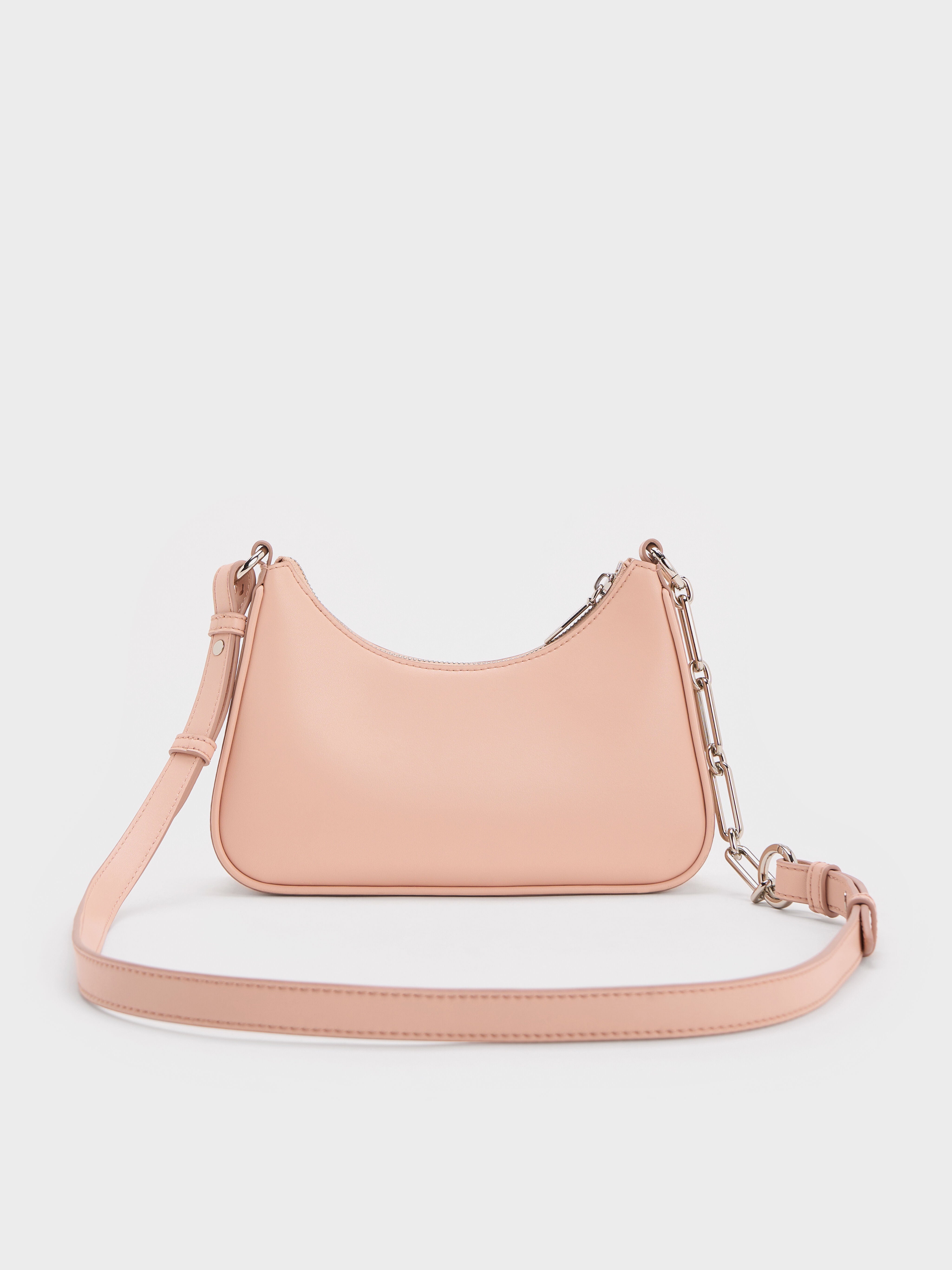 Charles & Ke*th - Lane Chain-Link Shoulder Bag - Light Pink
