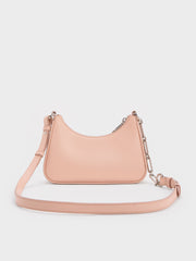Charles & Ke*th - Lane Chain-Link Shoulder Bag - Light Pink