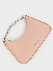 Charles & Ke*th - Lane Chain-Link Shoulder Bag - Light Pink