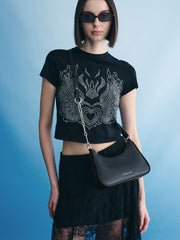 Charles & Ke*th - Lane Chain-Link Shoulder Bag - Noir