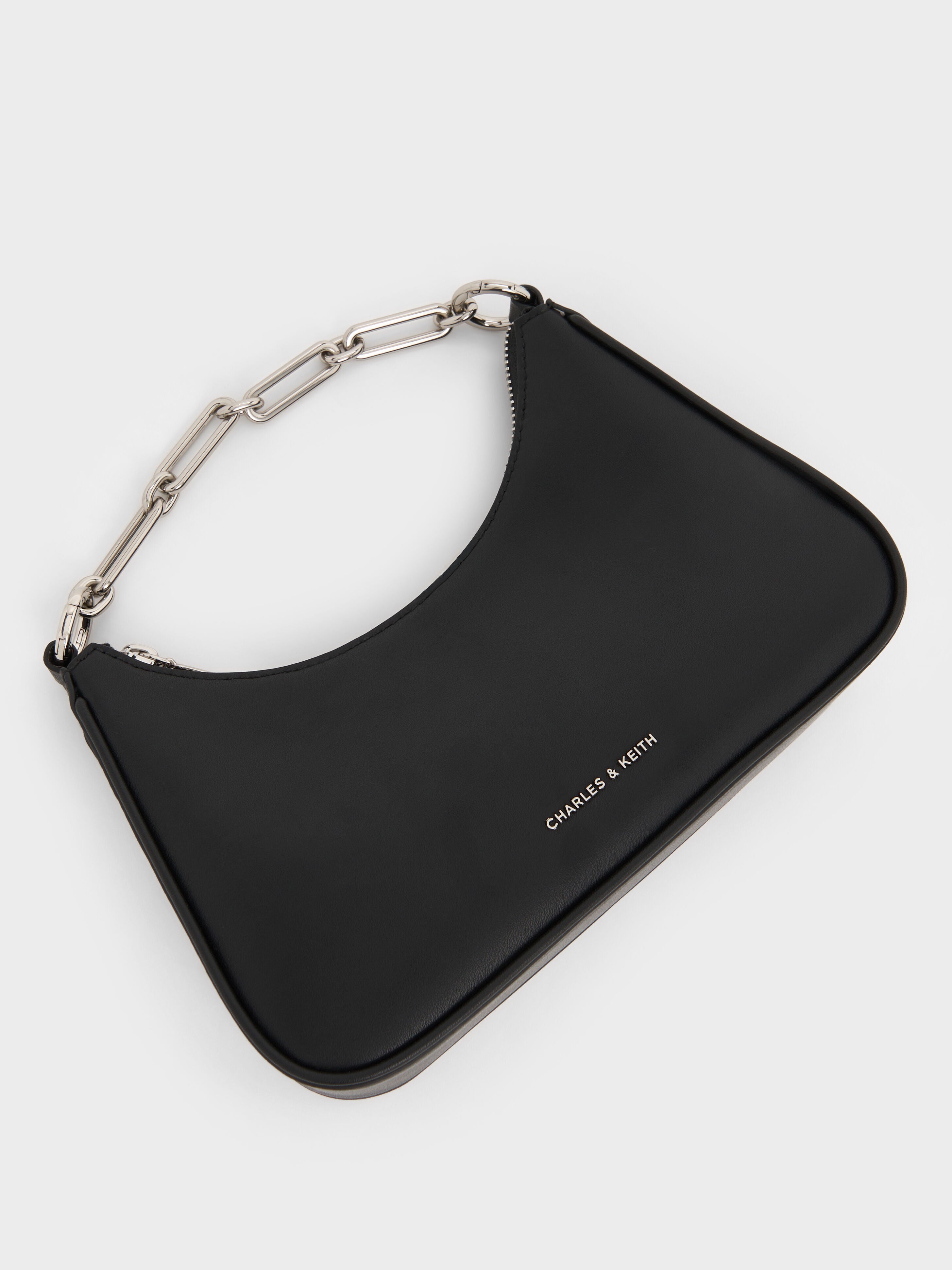 Charles & Ke*th - Lane Chain-Link Shoulder Bag - Noir