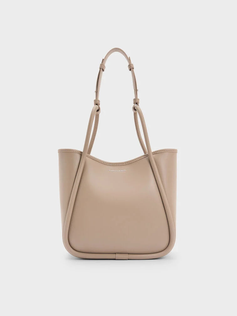 Charles & Ke*th -Mini Lyla Tubular Tote Bag - Taupe-ON SALE-MINOR DEFECT