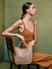 Charles & Ke*th -Mini Lyla Tubular Tote Bag - Taupe-ON SALE-MINOR DEFECT