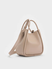 Charles & Ke*th -Mini Lyla Tubular Tote Bag - Taupe-ON SALE-MINOR DEFECT