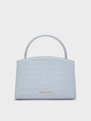 Charles & Ke*th - Aubrielle Croc-Effect Top Handle Bag - Sea Salt Blue