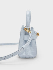 Charles & Ke*th - Aubrielle Croc-Effect Top Handle Bag - Sea Salt Blue
