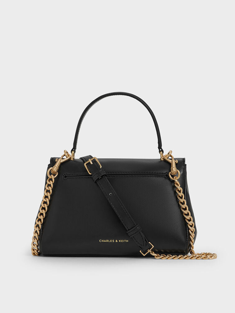 Charles & Ke*th - Lennie Chain-Strap Top Handle Bag - Black