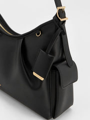 Charles & Ke*th -Khai Side-Pocket Shoulder Bag - Black