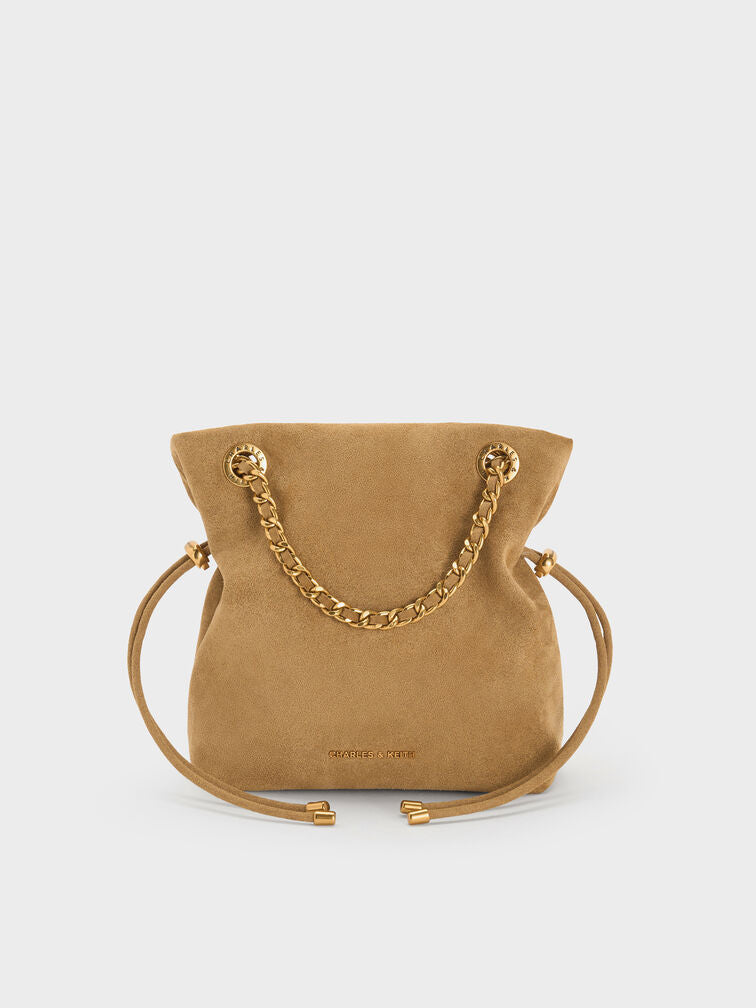Charles & Ke*th -Arya Braided-Chain Crossbody Bag - Sahara Sand