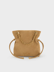 Charles & Ke*th -Arya Braided-Chain Crossbody Bag - Sahara Sand