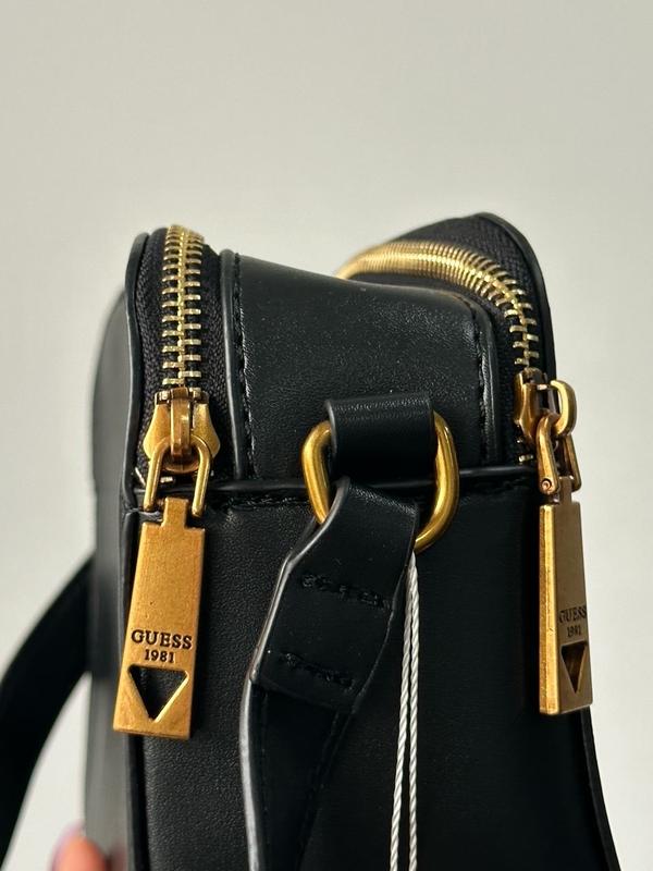 Gues* - padlock crossbody bag - Black