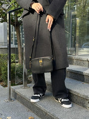 Gues* - padlock crossbody bag - Black