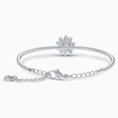 Swar*vski - Crystal Eternal Flower Bangle, Yellow, Mixed Metal Finish 5542012