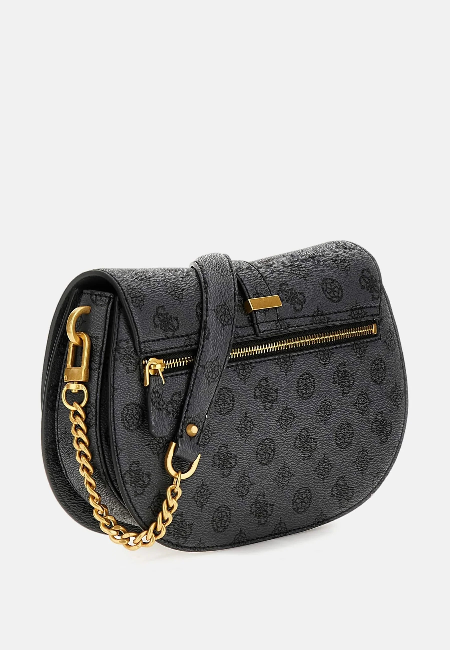 Gues* - Kuba Mini Crossbody Flap XS Logo- CHARCOAL