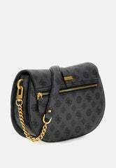 Gues* - Kuba Mini Crossbody Flap XS Logo- CHARCOAL