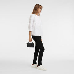 LONGCHAMP* -Le Pliage Original Pouch-Black/Green