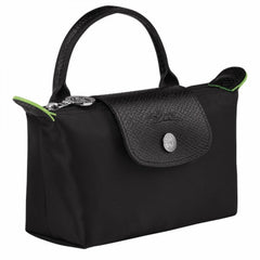 LONGCHAMP* -Le Pliage Original Pouch-Black/Green