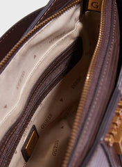 Gues* - Ginevra Logo Elite Shoulder Handbag-MAROON