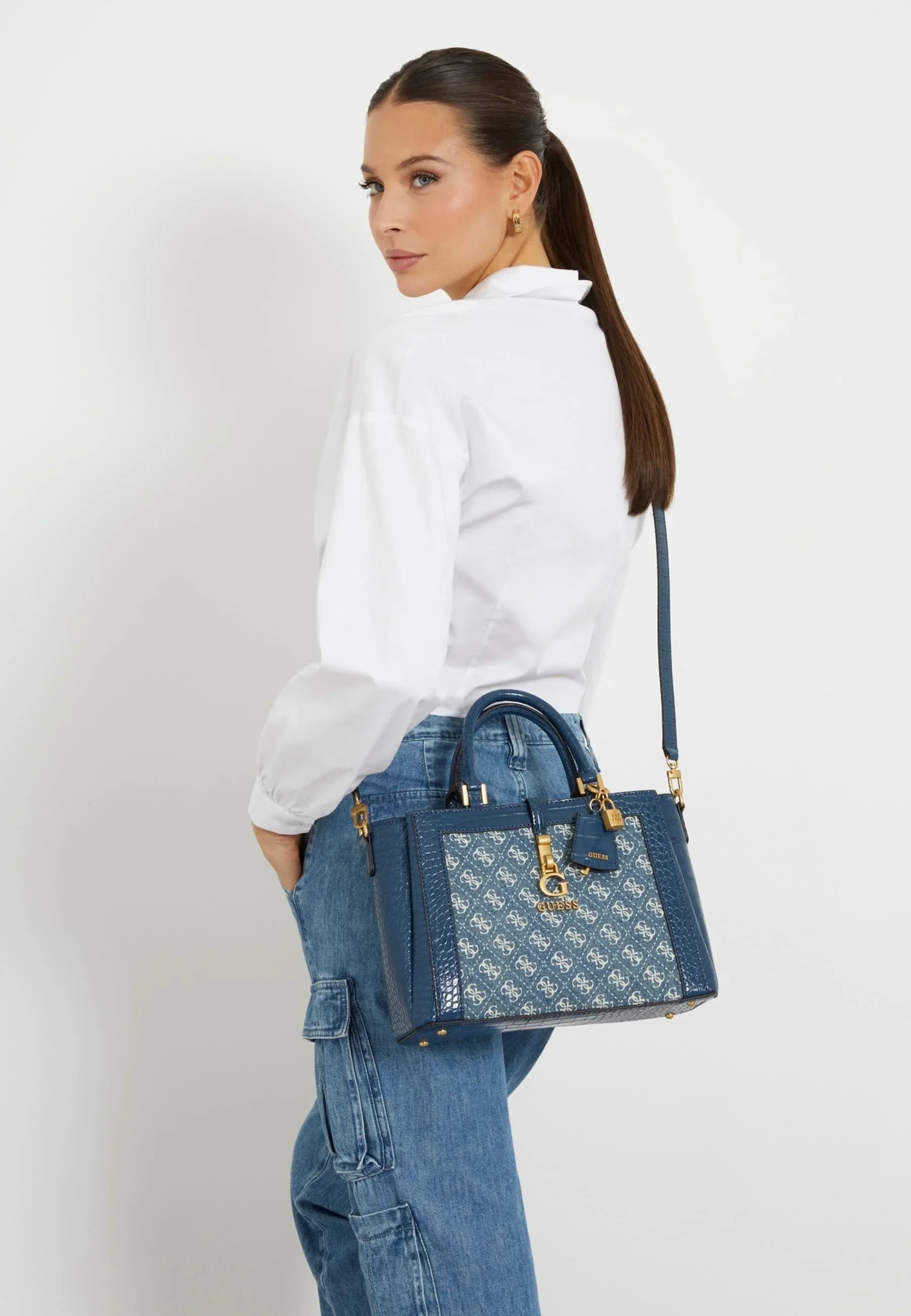 Gues* -  Women's James Handbag Convertible - Blue