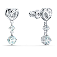 Swar*vski - Lifelong Heart drop earrings Heart, White Rhodium Plated-5517943-ON SALE
