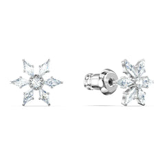 Swar*vski -Crystal Magic Chain Pierced Earrings, White, Rhodium Plated-5566677