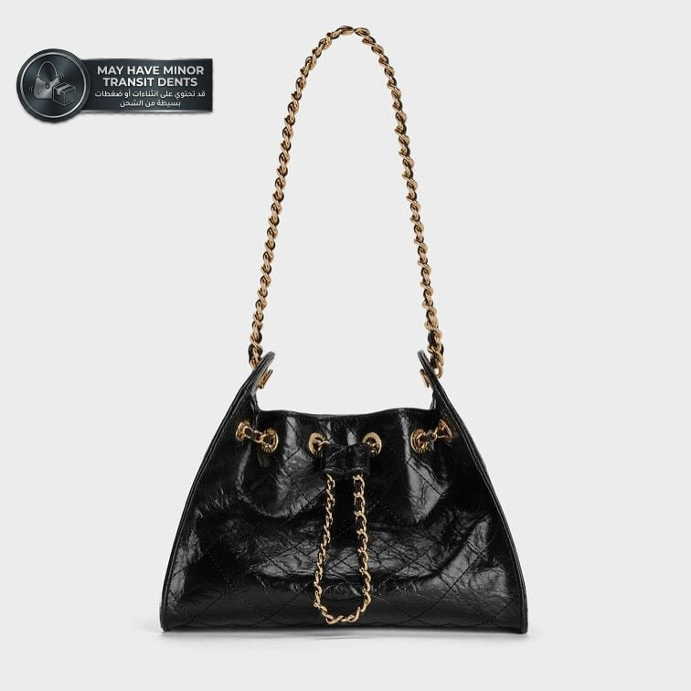 Duo Quilted Drawstring Bucket Bag | حقيبة باكت مبطنة برباط سحب «ديو»
