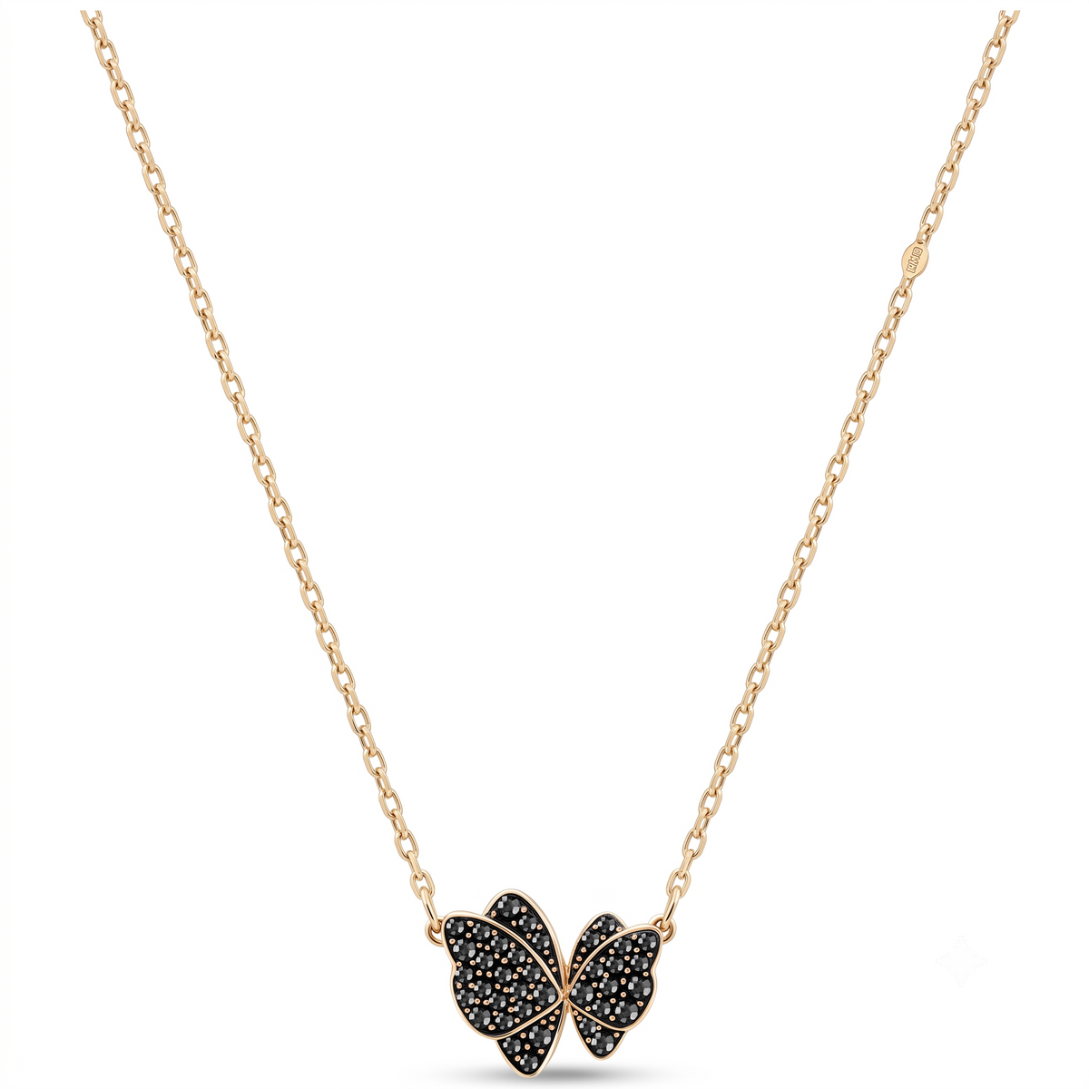 Swar*vski - Butterfly necklace Rose Gold Plating - Black/Rose - 5269734