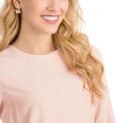 Swar*vski -  Facet Swan Gold plated earrings -5358058-ON SALE