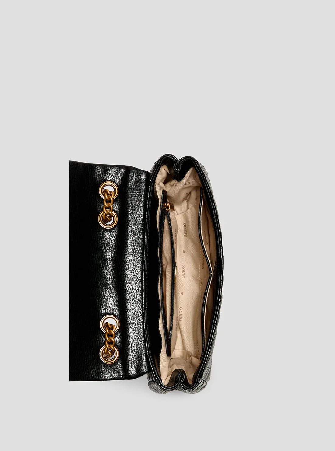 Gues* - Black sela crossbody bag - Cream