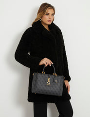 Gues* - G James 4G peony logo handbag - Black