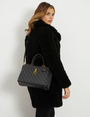 Gues* - G James 4G peony logo handbag - Black
