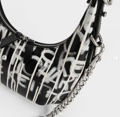 Charles & Ke*th - Swing Padlock Quilted Crescent Bag - Multi