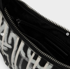 Charles & Ke*th - Swing Padlock Quilted Crescent Bag - Multi